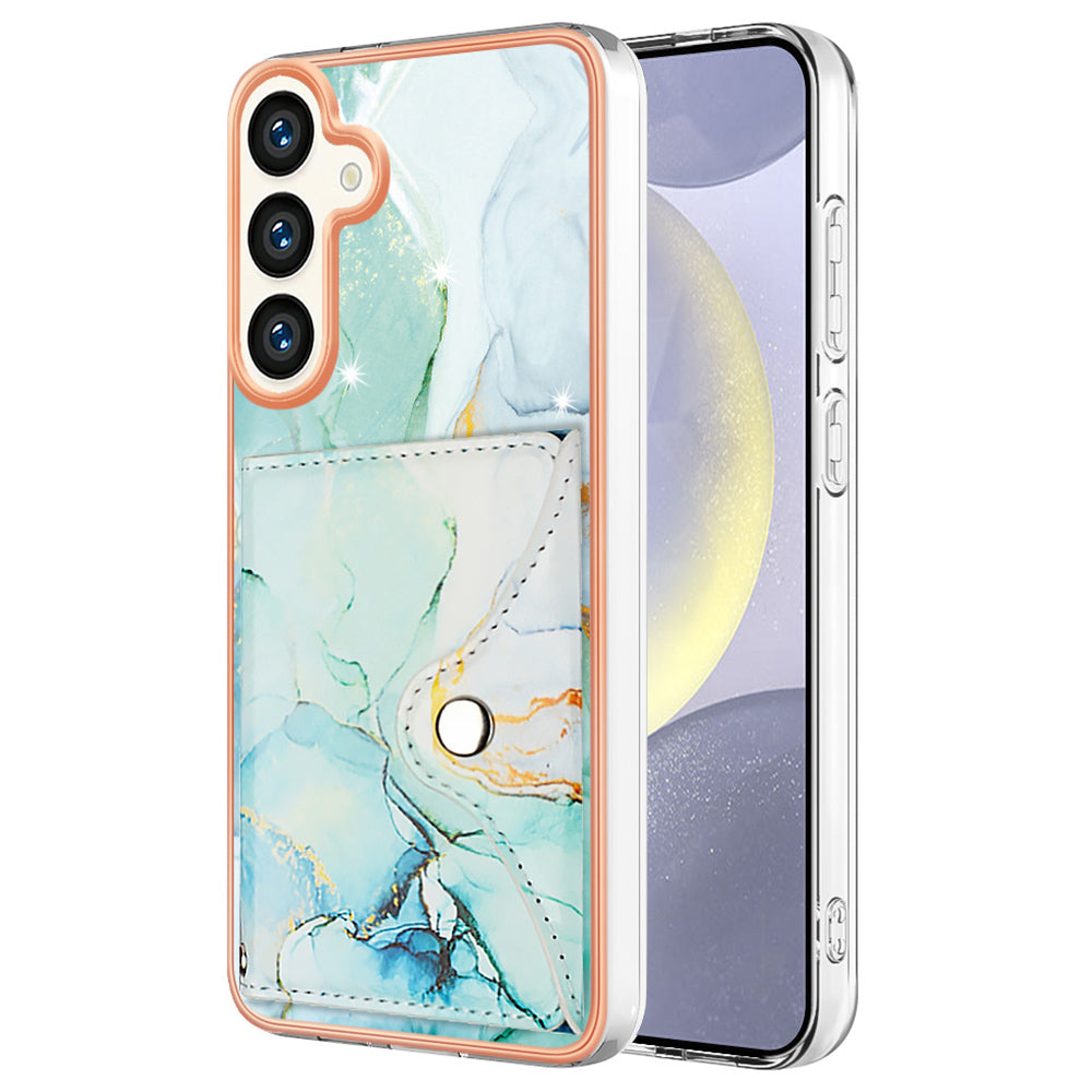 YB Leather Coating Series-9 for Samsung Galaxy S24+ Case Leather+TPU Card Slots IMD Phone Cover YB Leather Coating Series-9 for Samsung Galaxy S24+ Case Leather+TPU Card Slots IMD Phone Cover